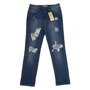 NWT Aphrodite Gold Skinny Jeans Ripped Distressed Medium Wash  Y2K Size 13